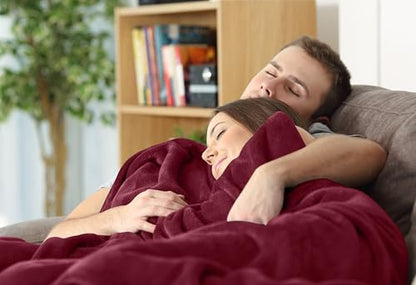 Utopia Bedding Soft Fleece Bed Blanket Throw Size Burgundy (50x60 Inch) - color: Burgundy, size: Throw (50x60 Inch)