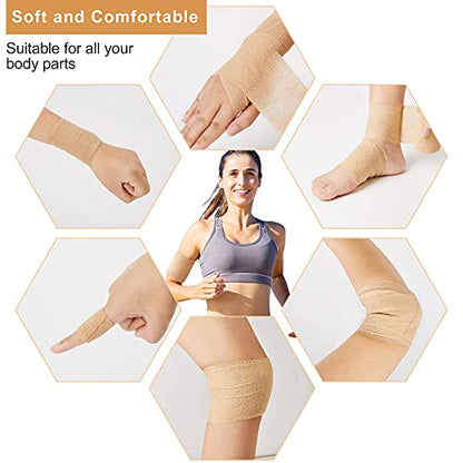 Cohesive Tape, Self Adherent Wrap Self Adhesive Bandage 2 Inches