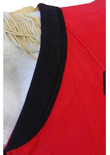 76" Horse Sheet Polar Fleece Cooler Exercise Blanket Wicks Moisture 43F02 - color: Red, size: 76 inches