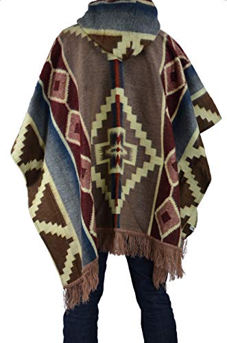Alpaca Land, Handmade Ecuadorean Alpaca Wool Ponchos - color: Brown Otavalo