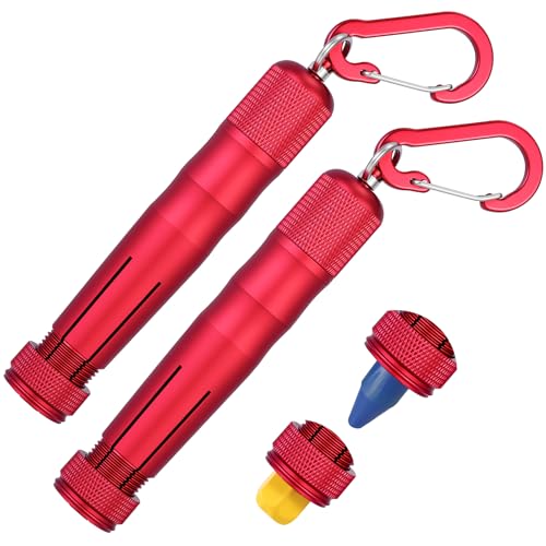 Aluminum Lumber Crayon Holder for 1/2 in Round/Hex Crayons, Red, 2 Pack - color: Red-2