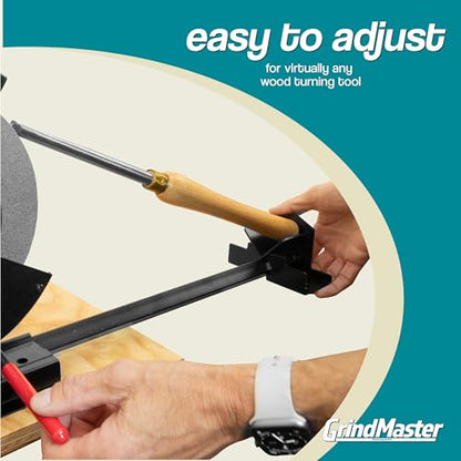 GrindMaster Lathe Tool Sharpening Jig with Quad Setup 6" - size: for 6 inch Grinders