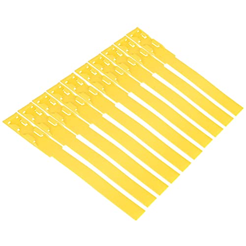 10-Pack Cow Identification Bands, Plastic Cattle Marking Rings - color: Yellow