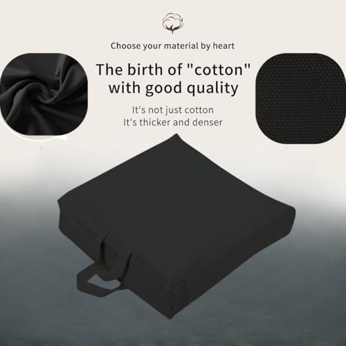 Premium Cotton Bag, Machine Washable, Breathable, 17x16x3 inches, Great Bag for Seasonal Clothing Storage, Cashmere, Jackets, Dresses, Travel, Moth Prevention (Black, Pack of 1) - color: Black