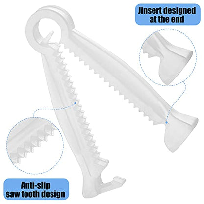 Nuanchu 100 Pcs Disposable Umbilical Cord Clamp and 1 Hemostatic Forcep, Pig Umbilical Cord Clips Kit for Animal Veterinary