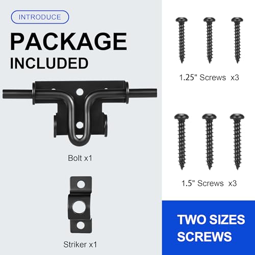 Slide Bolt Gate Latch, Heavy Duty Slide Latches - size: 1 Pack
