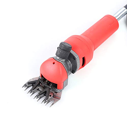 TFCFL Professional Sheep Shears 750W, Farm Electric Clippers for Goats, Alpaca, Llamas, Horse, Cattle, Large Dog Farm Livestock, Heavy Duty Potable Animal Hair Fur Grooming Cutter (Red) (750W)