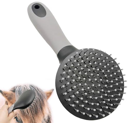 Horse Mane & Tail Combs Horse Brushes Shedding Brush Grooming Tool for Equine Long Haired Dogs (Black) - color: Black
