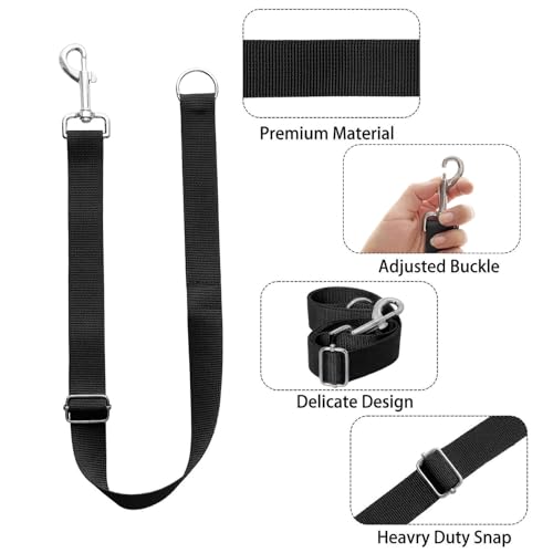 4Pcs Horse Bucket Strap Hangers Nylon Straps Hanging Feed Tack - color: Black