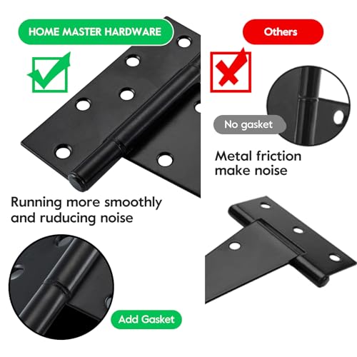HOME MASTER HARDWARE 10" Heavy Duty Gate Hinges, 2 Pack T Strap Hinges - size: 10 in-2 Pack