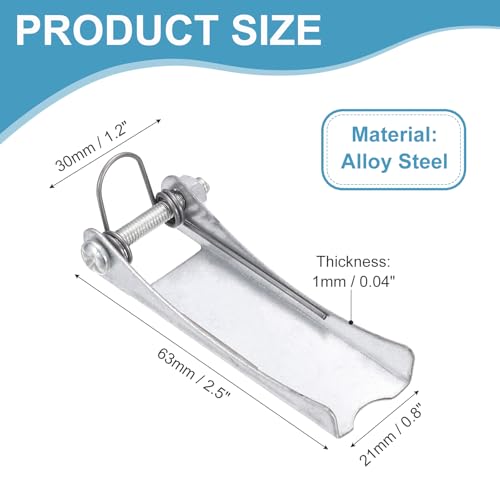 PATIKIL 2.5 Inch Hook Safety Latch Kit, 4 Pcs 2T Alloy Steel Towing Receiver Hitch Replacement for Clevis Hook Truck Trailer, Silver - size: 2.5 Inch x 2T