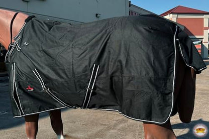 HILASON 1200D Turnout Sheet Black 75 in Waterproof - color: Black, size: 75 in