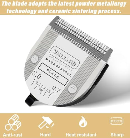 [3 Pack] 5-in-1 Professional Animal Clipper Blades for Wahl Arco, Bravura, Chromado, Creativa, Figura, Motion & SuperGroom, Detachable Adjustable Dog Cat Pet Grooming (Silver) - color: Silver, size: 3 Pack