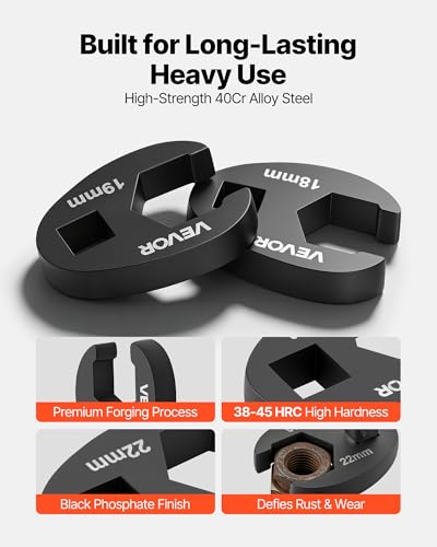 VEVOR Crowfoot Wrench Set, 3/8" Drive, 20-Piece Metric and SAE Size Flare Nut Crows Foot Wrenches, with Storage Case, Dual Size Markings on Tools and Case, for Auto Maintenance - size: 3/8" 20 PCS