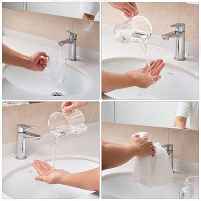 Judaica Acrylic Hand Washing Cup for Netilat Yadayim with Dual Handles - 5" Clear Unbreakable Plastic Negel Vasser Wash Cup Everyday & Passover Seder, Shabbat, Shul, Synagogue, Home (Clear & Black) - color: Black