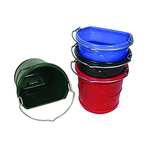 Jolly Pets Horsemen's Pride Flat Back Rolled Lip Horse and Dog Water Bucket, 20 Quart Capacity, Red - color: Red