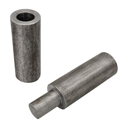 5-1/8" x 1" Weld On Barrel Hinges for Trailer Ramp Doors & Metal Gates, Heavy-Duty Weldable Greasable Carbon Steel for Bullet Hinges (2 Pack)