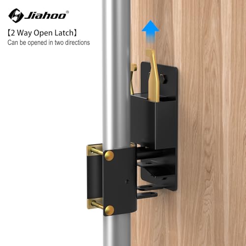 JIAHOO 2 Way Farm Gate Latch, Heavy Duty Gate Latches for Metal Tube Gates - style: Farm Gate Latch