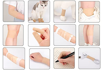 24 Pack Brown Breathable Self Adhesive Bandage Wrap 2 Inch, Multi-Purpose Non-Woven Cohesive Wrap - Vet Wrap | Athletic Tape | Medical Tape, Ankle Sprains, Swelling, Pets. - color: 2 Inch-24 Count Brown
