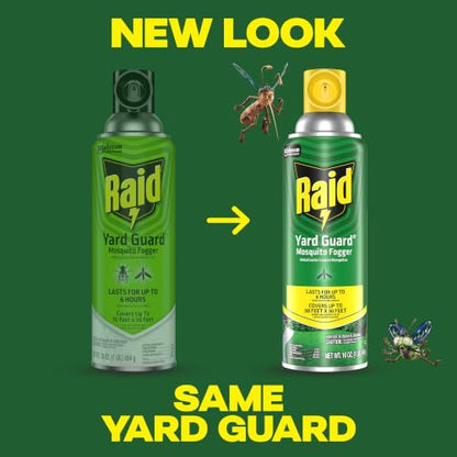 Raid Yard Guard Outdoor Mosquito Fogger Insect Killer, 16 oz, 12 Count - size: 16 Ounce (Pack of 1)