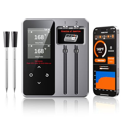 Newise Wireless Bluetooth Meat Thermometer - 2 Probes & Smart App - size: 2 Probes