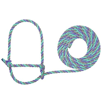 Weaver LivestockRope Halter - color: Purple/Black/Teal, size: One Size