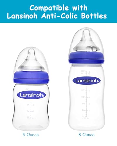 Sippy Spouts for Lansinoh Baby Bottles, Soft 100% Silicone Sippy Cup Nipples, Variable Flow, 6m+, 6 Count - size: 1 Count (Pack of 6)