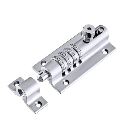 CB2000-CHR 4-Dial Combination Sliding Bolt Latch with Chrome Finish - color: Chrome