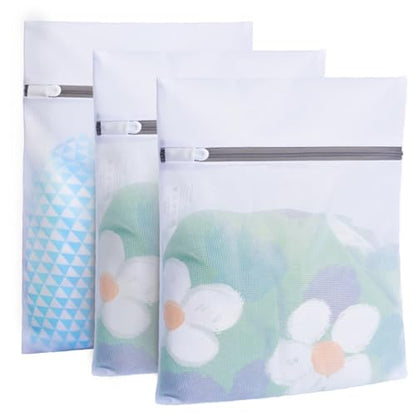 BAGAIL Laundry Bags Mesh Wash Bag for Intimates Lingerie and Delicates (3L) - color: Pearl White-Fine Mesh, size: 3L