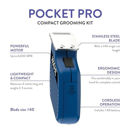 Wahl Professional Animal Pocket Pro Equine Trimmer Kit, Blue - color: Blue