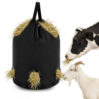 Heavy Duty Horse Hay Feeder Bag Slow Feed Hay Bag with Hanging Strap
