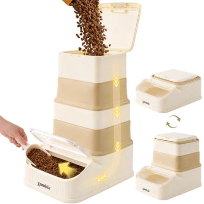 ZOMISIA 30-40lbs First-in, First-out Collapsible Dog Food Storage Container