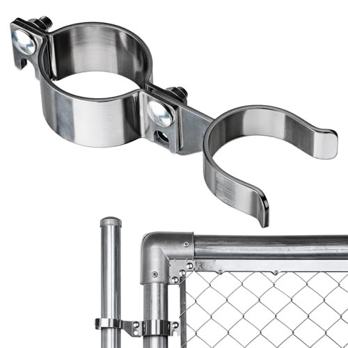 Stainless Steel 2-3/8" x 1-7/8" Chain Link Gate Latch （Fit 2-3/8" Gate Frame）, Heavy Duty Chain Link Fence Gate Fork Latch with Hole for Padlock 1Pack - color: 2-3/8"x1-7/8"