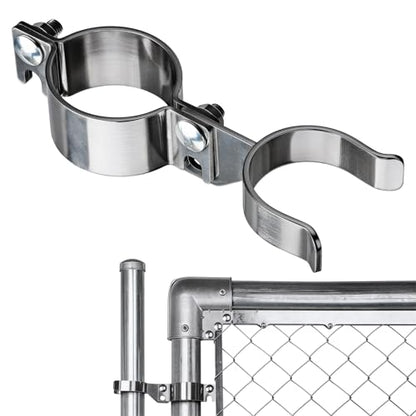Stainless Steel 2-3/8" x 1-7/8" Chain Link Gate Latch （Fit 2-3/8" Gate Frame）, Heavy Duty Chain Link Fence Gate Fork Latch with Hole for Padlock 1Pack - color: 2-3/8"x1-7/8"