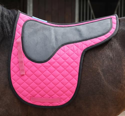 Horse English Quilted Contoured Padded All-Purpose Trail Saddle Pad 72184GR - color: Pink