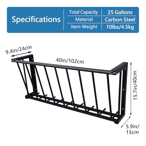 2Pcs Wall Mount Hay Rack 25 Gallon - size: 25INCH(2PCS)