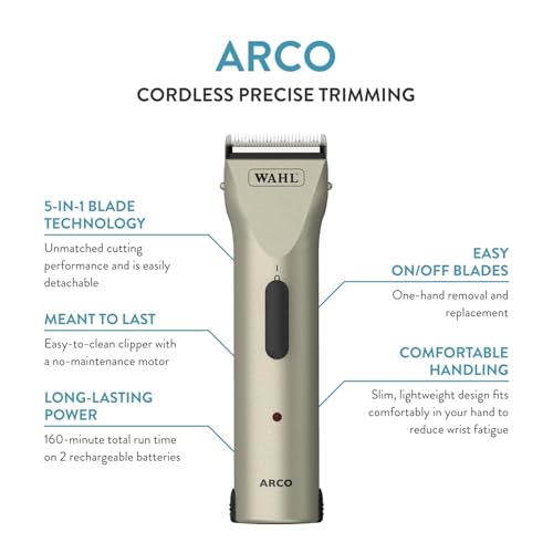 Wahl Professional Animal Arco Cordless Clipper Kit, 8786-452, Champagne - color: Champagne