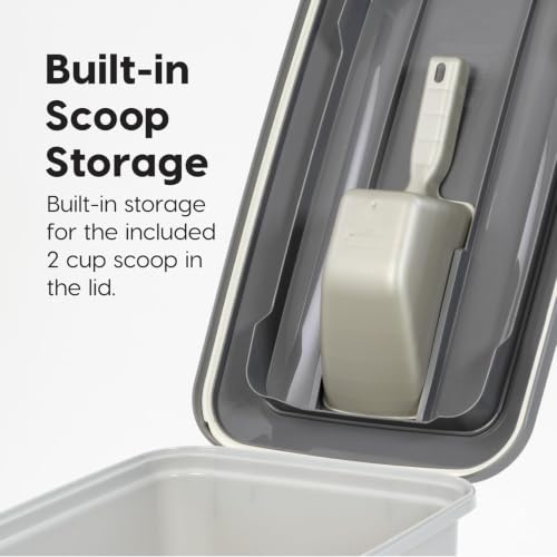 IRIS USA Dog Food Storage Container, Up to 54 lbs, Gray/Dark Gray - color: Gray/Dark Gray, size: 54 lbs