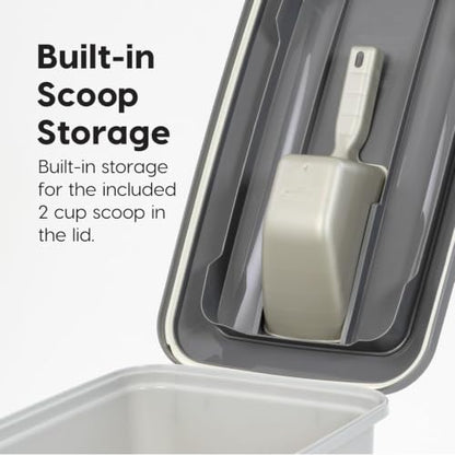 IRIS USA Dog Food Storage Container, Up to 54 lbs, Gray/Dark Gray - color: Gray/Dark Gray, size: 54 lbs