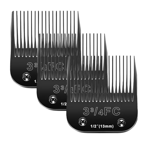 3PCS 3FC Blade Dog Grooming Blades Compatible with Andis/Wahl KM10 Series - color: 3FC