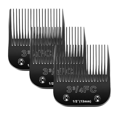 3PCS 3FC Blade Dog Grooming Blades Compatible with Andis/Wahl KM10 Series - color: 3FC