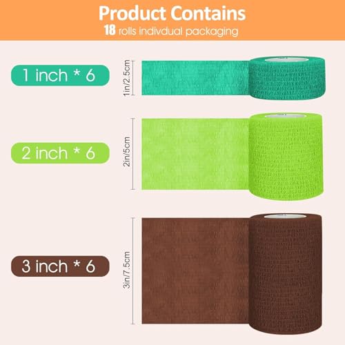 BIRDDIE 39 Packs 1"/2"/3" Colorful Self Adherent Bandage Wrap - color: Colorful Bandage-39