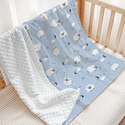 SANDJEST Sheep Minky Blanket 30 x 40 Inches, Gift for Christmas Birthday - color: Sheep