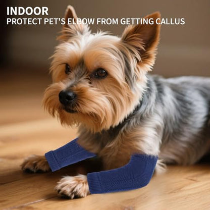 ROZKITCH 4 PCS Cat Leg Sleeve to Help Reducing Licking Scratching Elbow - color: Blue, size: S-Leg Girth: 2.04in