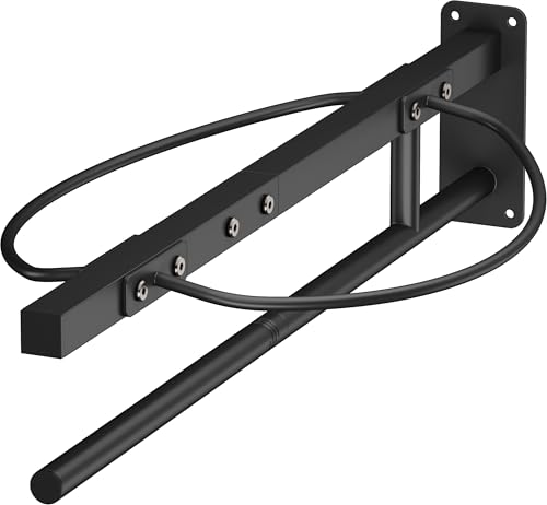 Queension Wall Mounted Saddle Rack with Pad Bar for Horses Saddles, Black - style: Wall Mounted-Black