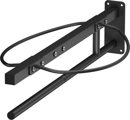 Queension Wall Mounted Saddle Rack with Pad Bar for Horses Saddles, Black - style: Wall Mounted-Black