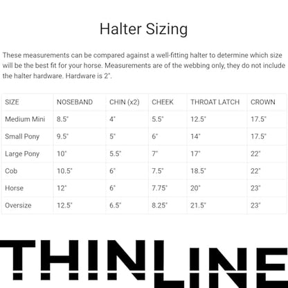 Thinline Turnout Halter for Use with Grazing Muzzle | Horse Equine Safe Comfortable Adjustable Breakaway Halter - Size Options - size: Medium Mini