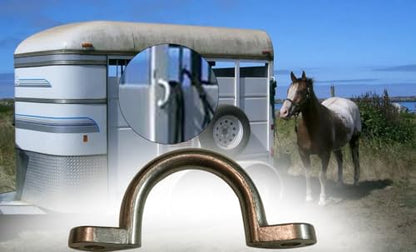 2" I.D Aluminum Trailer Tie Down D-Ring (2-Pack) - Bolt-On Lashing Rope Ring for Horse, Cargo & Utility Trailers, RV, Camper, Boat - Heavy Duty Tie Down Anchor Loop