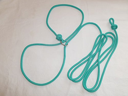 Horse Pocket Halter, Quick Catch Halter - 1/4" Polyester Rope - color: Hunter Green