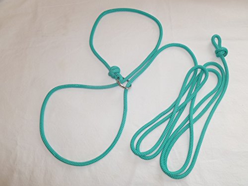 Horse Pocket Halter, Quick Catch Halter - 1/4" Polyester Rope - color: Black with Brown/Tan Tracer